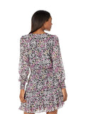 Michael Kors Mod Garden Julia Printed Faux Wrap Dress Size Small