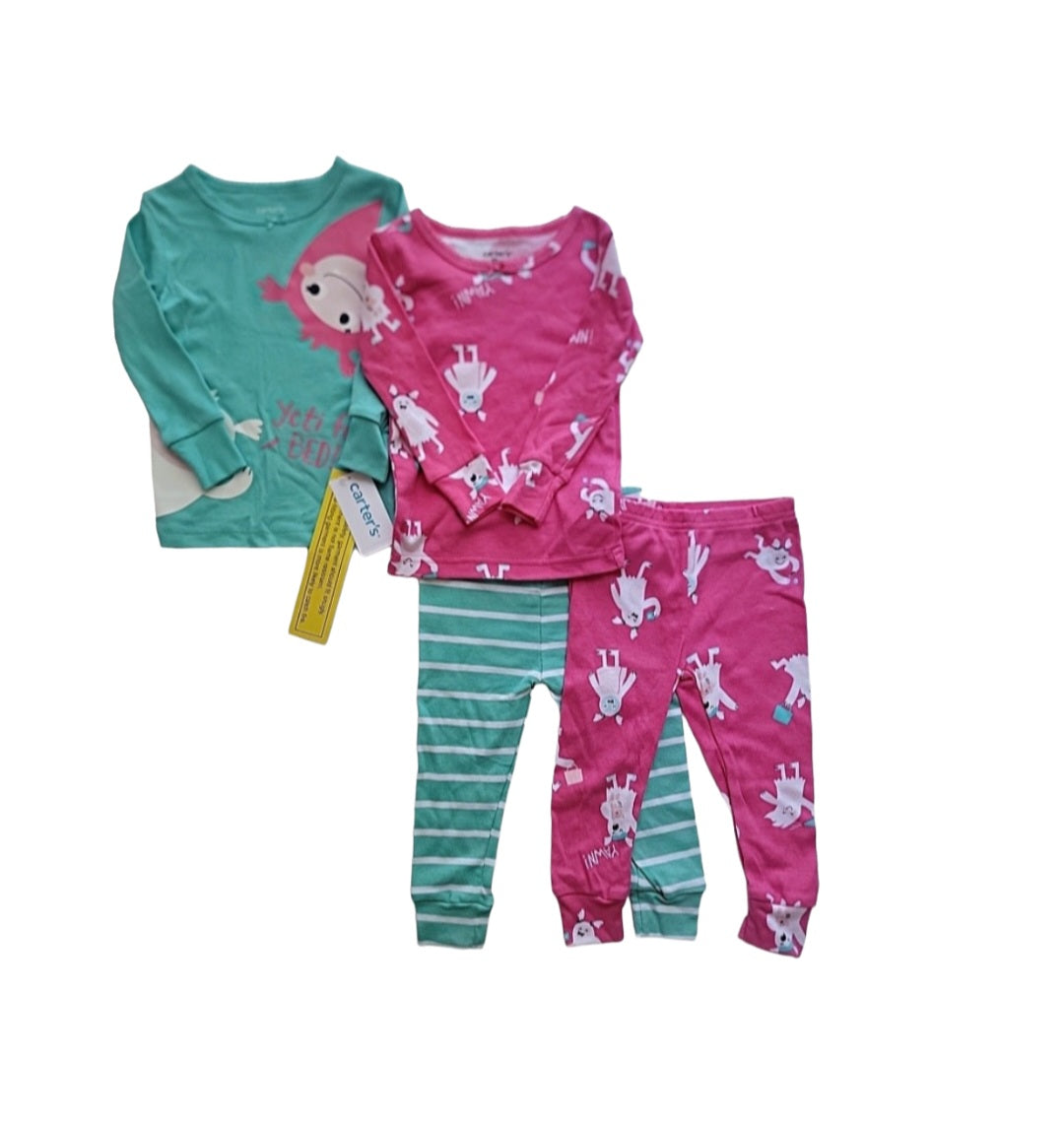 Carter's 4 Piece Sleep Set For Baby Girl Various Sizes