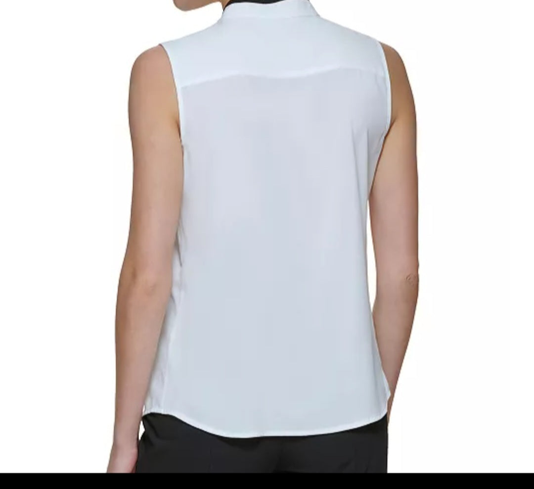 Calvin Klein Ruffle Front Blouse  Size XL