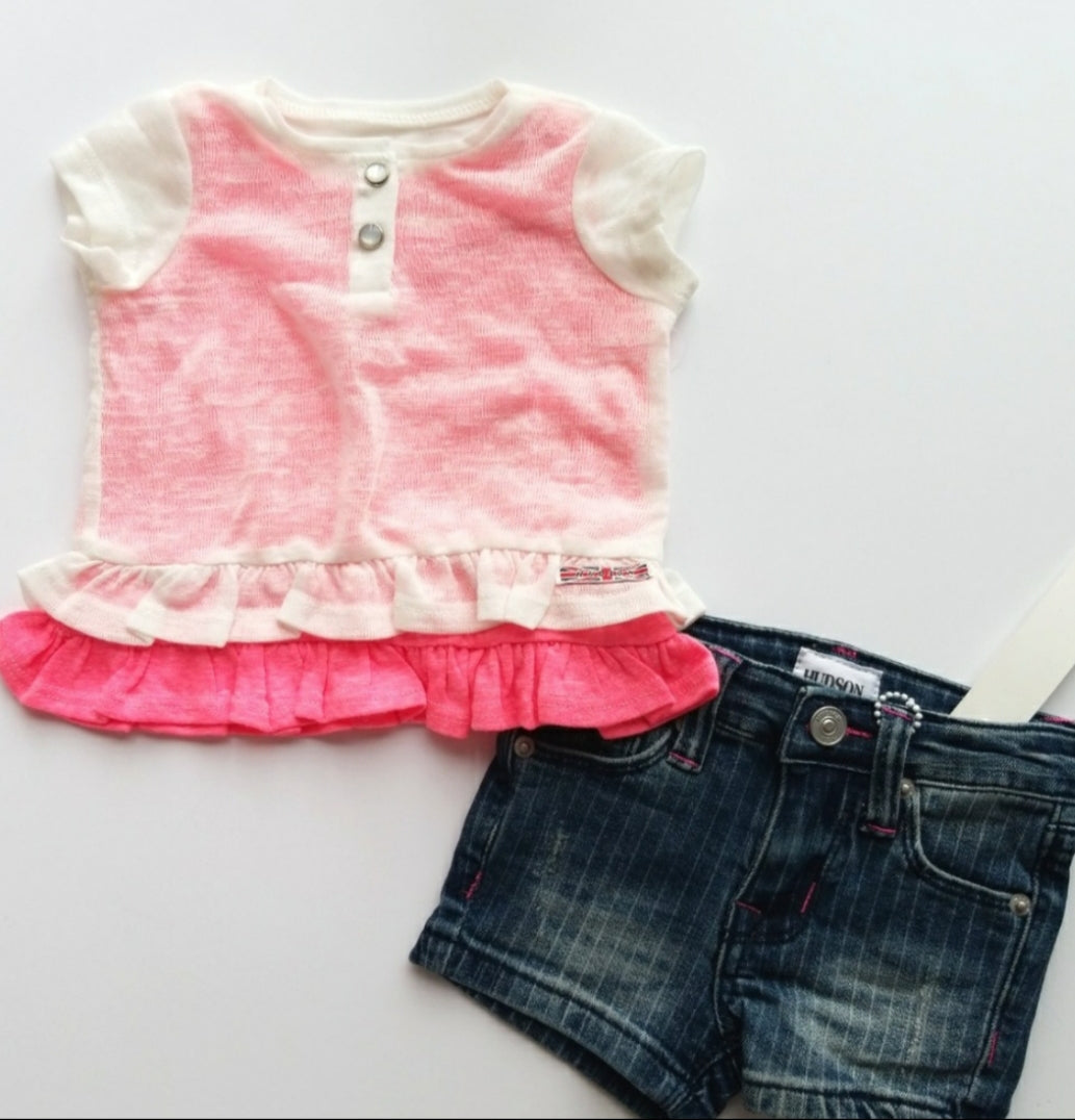 Two Piece Short Set for Infant Girls 6 months
