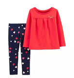 Carter's Two Piece Top and Leggings Set for Infant Girls