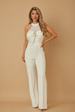 Halter Style Jumpsuit With Drag Chain