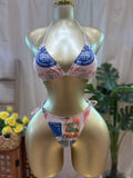 Sunstamp Print Bikini Set