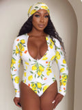 Sorrento Yellow Zip One-Piece Swimsuit