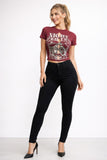 Night Rider Vintage Cut-out Crop Tee