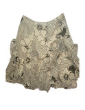 Lauren Ralph Lauren Striped Floral Crinkle Georgette Skirt Size 4