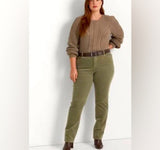 Lauren Ralph Lauren Plus Size Corduroy Mid-rise Straight Leg Pants SIZE 14W