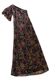 Lauren Ralph Lauren Floral Crinkle Georgette One Shoulder Dress Size 4