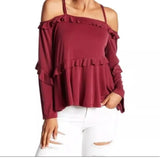 RO&DE Cold Shoulder Top for Women Size Medium