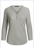 Lauren Ralph Lauren Waffle Knit Henley Top Size Medium