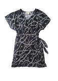 Michael Kors Women's Short Sleeve Faux Wrap Tie Dress Size P/XS