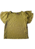 Vince Camuto Women's Foiled Tulip Sleeve Blouse Size Medium