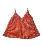 Michael Michael Kors Women's Chain Print Pleated Tank Top Size Small
