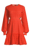 Michael Michael Kors Cotton Eyelet Cut-Out Mini Dress Size 2