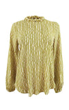 Michael Michael Kors Chain-Print Chain-Neck Blouse Size Small