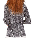Michael Michael Kors Women's Drop Hem Sweater Zebra Print Size Medium
