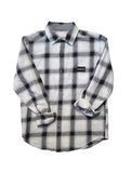 Calvin Klein Boys Windowpane Fade Shirt Size 10-12