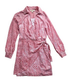 Michael Kors Zebra Print Wrap Dress Size Medium
