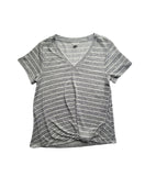 Caslon Twist Hem V Neck Shirt Size XS