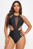 Calista Mesh Front One-Piece Swimsuit