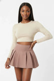 Essential High-waist Pleated Mini Skirt