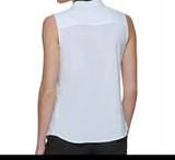 Calvin Klein Ruffle Front Blouse  Size XL