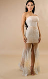 Glitter Rain Fall Maxi Dress