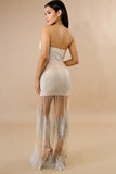 Glitter Rain Fall Maxi Dress