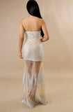 Glitter Rain Fall Maxi Dress