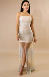 Glitter Rain Fall Maxi Dress