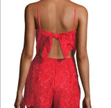 Lover's and Friends Red Laced Romper