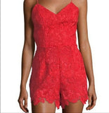 Lover's and Friends Red Laced Romper