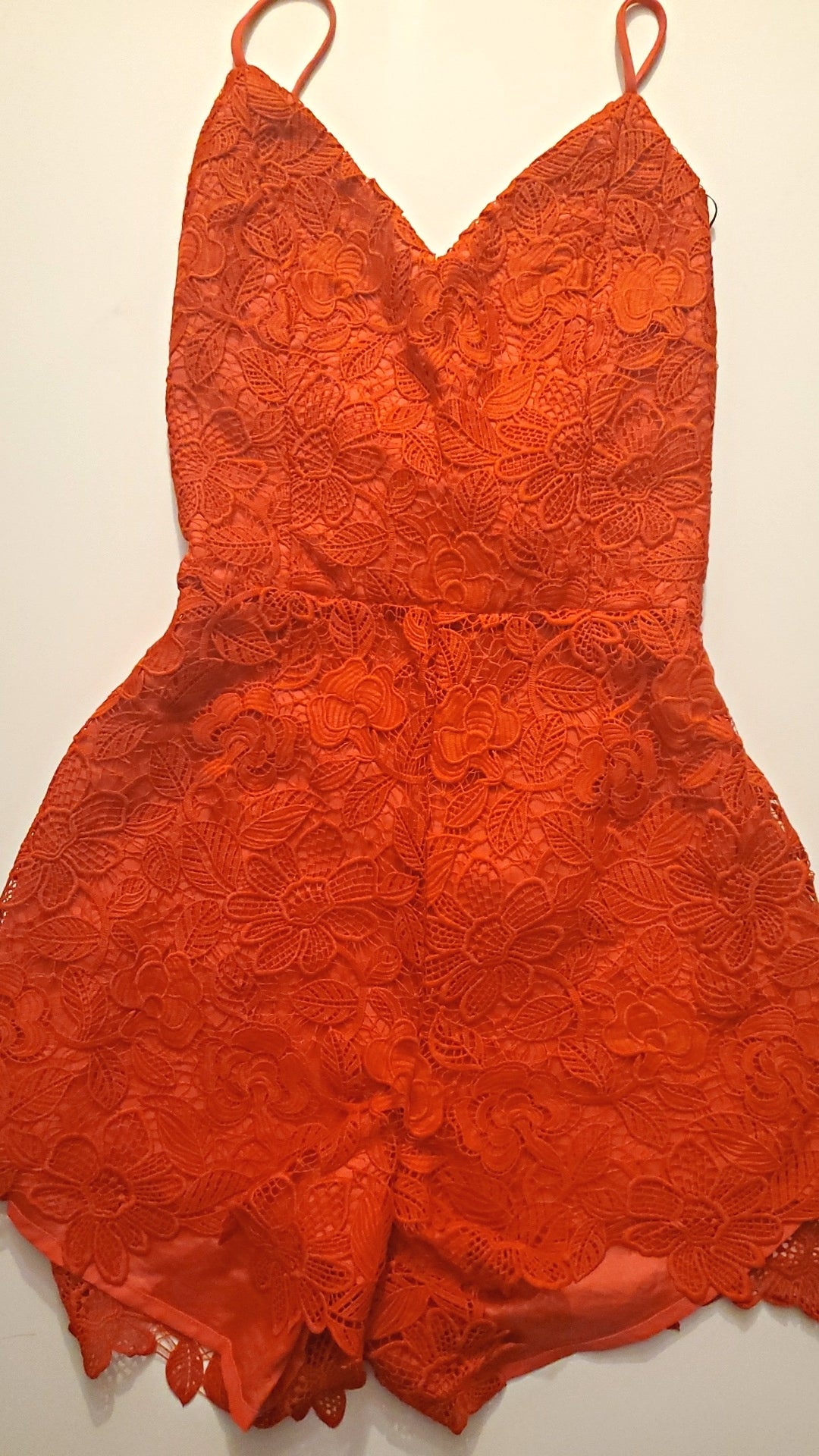 Lover's and Friends Red Laced Romper