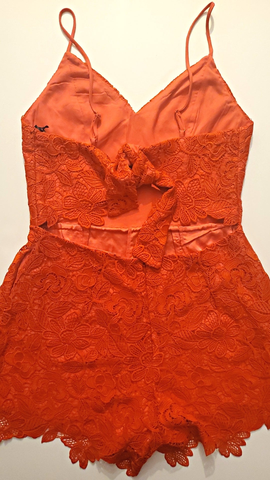 Lover's and Friends Red Laced Romper