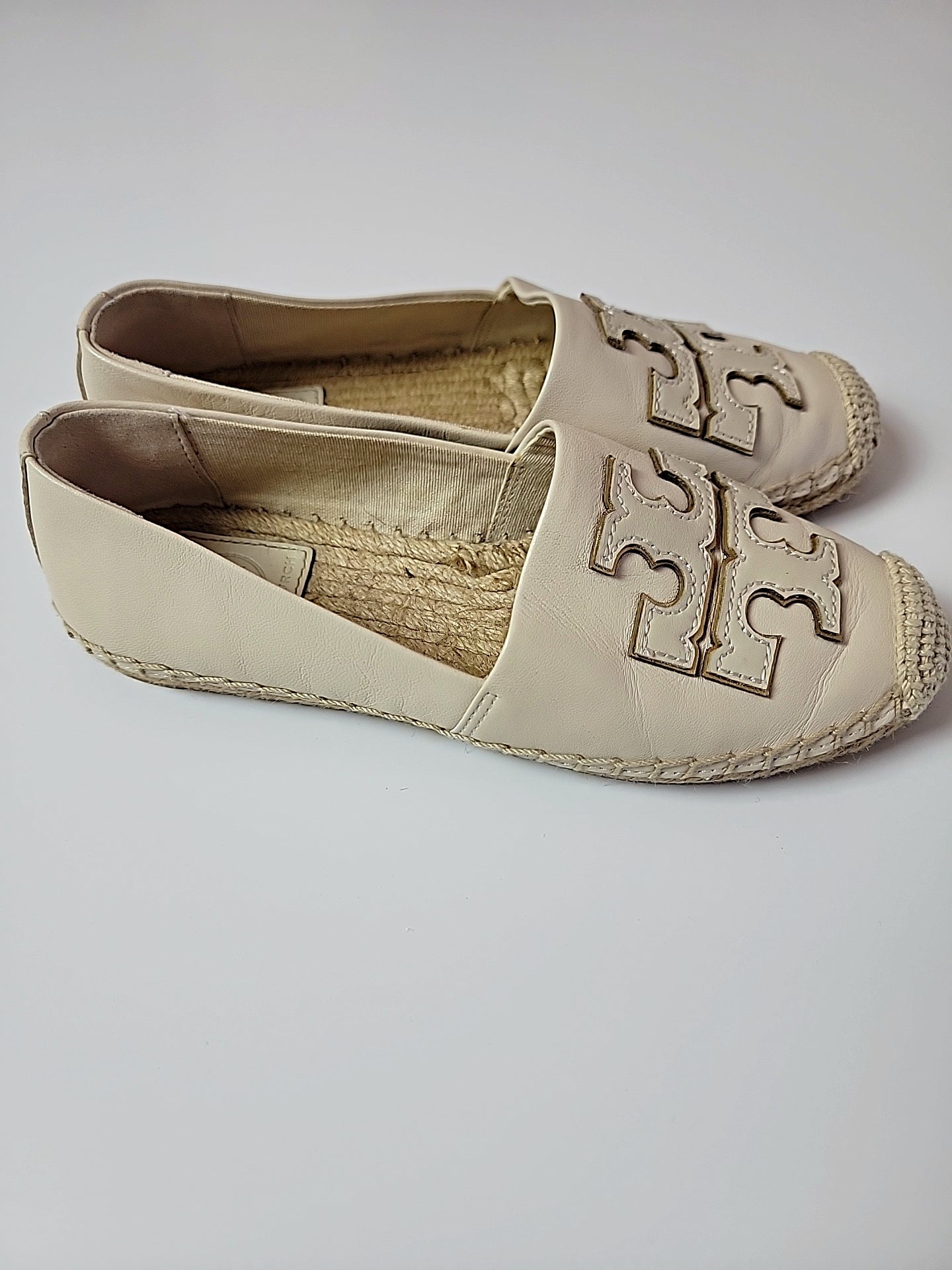 Tory Burch Leather Espadrilles Size 5